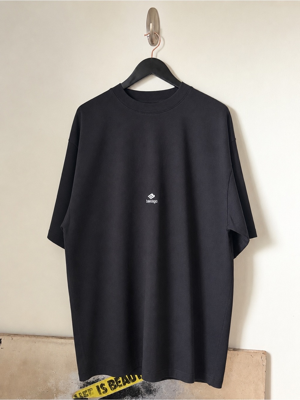 Balenciaga Black Short-Sleeve Logo Tee